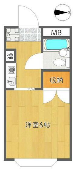 サーティフル東葛西(1K/1階)の間取り写真