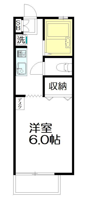  BENE (1K/1階)の間取り写真