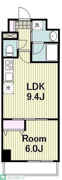 VILLA BLANCHE(1LDK/1階)の間取り写真