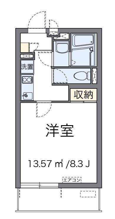 TAKAゼータ(1K/3階)の間取り写真
