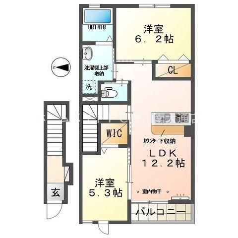 ACT DREAM HOMEII(2LDK/2階)の間取り写真