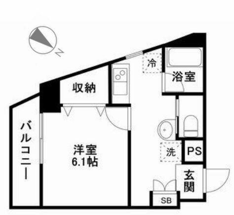三和駒込(1K/3階)の間取り写真