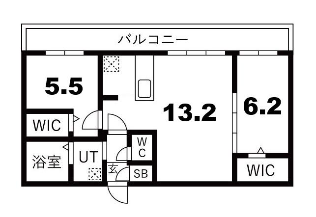 ELITE BASE HOPE II(2LDK/4階)の間取り写真