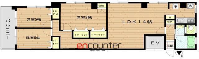 クインハイツ三田(3LDK/2階)の間取り写真