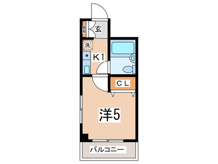 クリオ相武台弐番館(1K/3階)の間取り写真