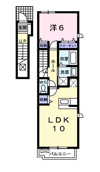 ベル・イーストII(1LDK/2階)の間取り写真