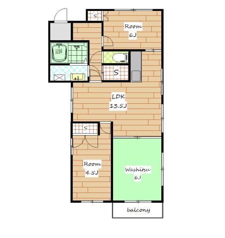 フォーラムMK(3SLDK/2階)の間取り写真