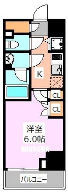 グラントゥルース巣鴨(1K/10階)の間取り写真