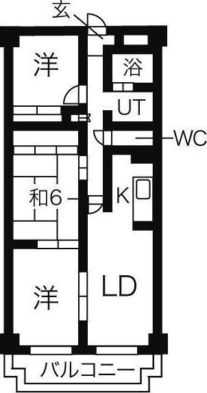 COMFORT大井手(3LDK/2階)の間取り写真