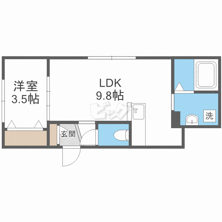 ASTAGE N31(1LDK/1階)の間取り写真