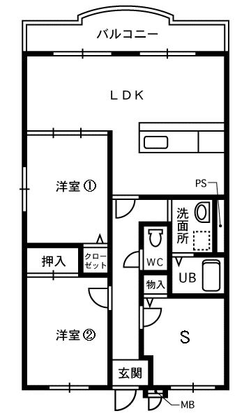ハートフル アンビシー(3LDK/3階)の間取り写真
