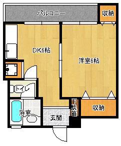 瑞穂ハイツ(1K/3階)の間取り写真