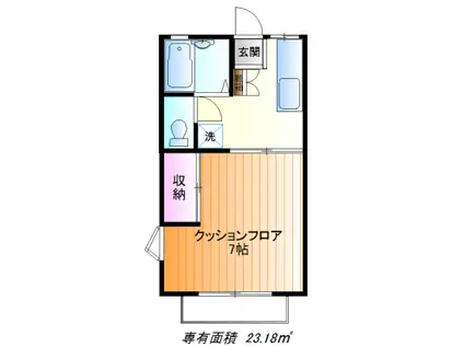 ハイム309II(1K/2階)の間取り写真