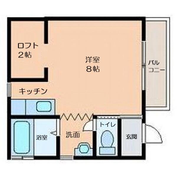 ル・ヴァン(1K/1階)の間取り写真