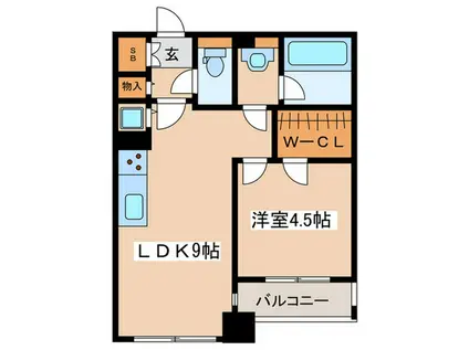 ジェイパーク乃木坂(1LDK/2階)の間取り写真