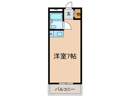 ハッピーコート塚口駅前(ワンルーム/3階)の間取り写真