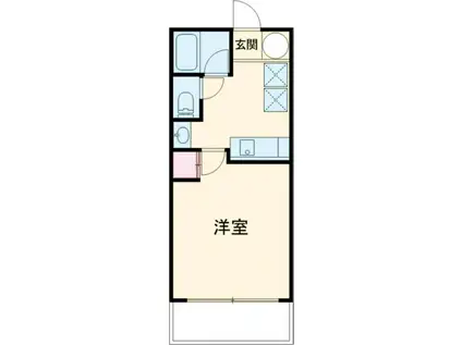 ハイツ積善(1K/1階)の間取り写真