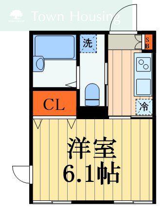 パルハウス妙典(1K/2階)の間取り写真