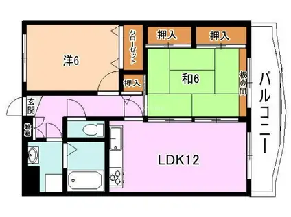 パル・あじさい(2LDK/1階)の間取り写真