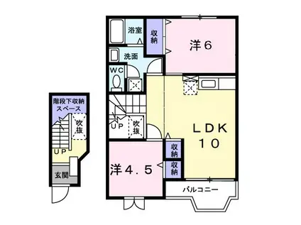 KSル・クープルI(2LDK/2階)の間取り写真