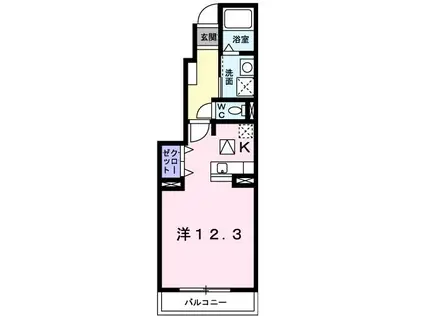 トルドニード(ワンルーム/1階)の間取り写真