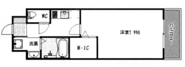 サンヒルズ薬院(1K/10階)の間取り写真