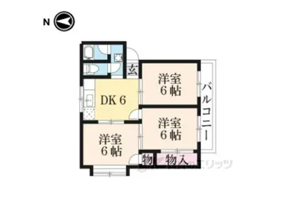 メゾン幸(3DK/1階)の間取り写真