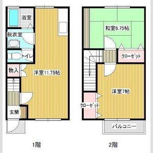 カルタス21(2LDK/1階)の間取り写真