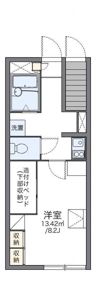 レオパレスウィング(1K/1階)の間取り写真