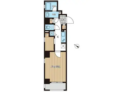 オーキッドレジデンス東日本橋(1K/6階)の間取り写真