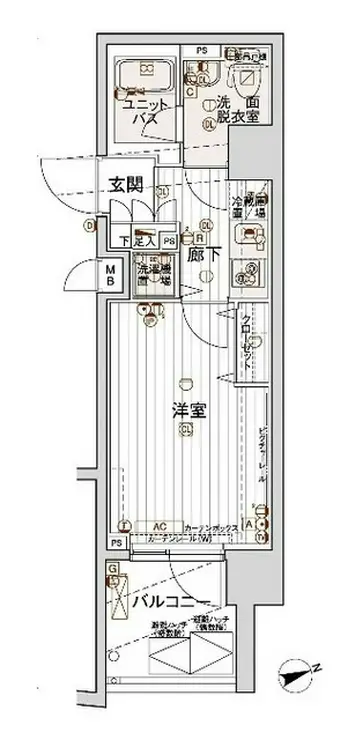 メインステージ白金高輪駅前II 6階階 間取り