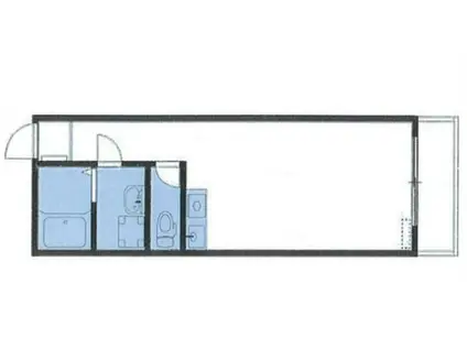 ラ・ブランシュール(ワンルーム/2階)の間取り写真