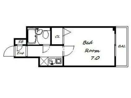 モダンアパートメント神戸新長田(1K/5階)の間取り写真