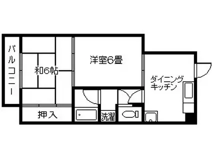 メゾンオリーブ(2DK/3階)の間取り写真