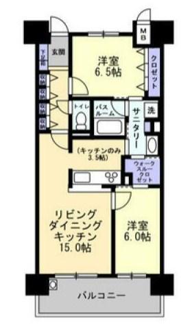 アルファスマート東姫路駅(2LDK/9階)の間取り写真