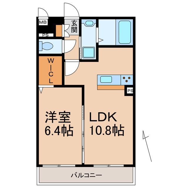 カサ・エイト(1LDK/1階)の間取り写真