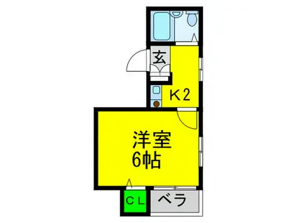 シェーネ・ヴェレ(1K/1階)の間取り写真