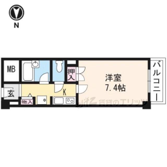 アーク福西(1K/1階)の間取り写真