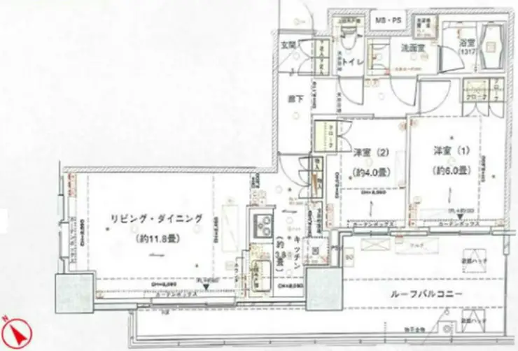 パークタワー池袋イーストプレイス 20階階 間取り