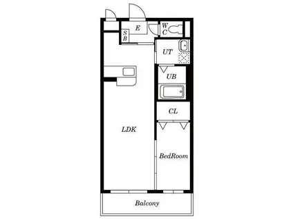 アイティーオーレジデンス東旭が丘(1LDK/1階)の間取り写真