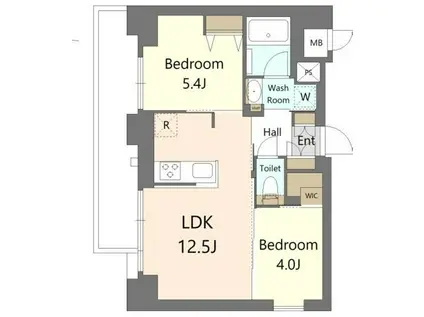 S-RESIDENCE王子ENABLE(2LDK/2階)の間取り写真