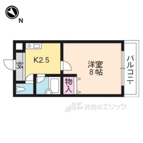 EM1022(1K/3階)の間取り写真