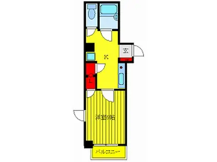 タカラビル(1K/6階)の間取り写真