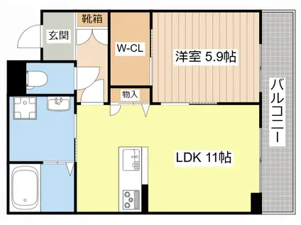 DAINAK T(1LDK/2階)の間取り写真