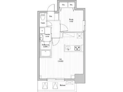 アーバンパーク日暮里(1LDK/8階)の間取り写真