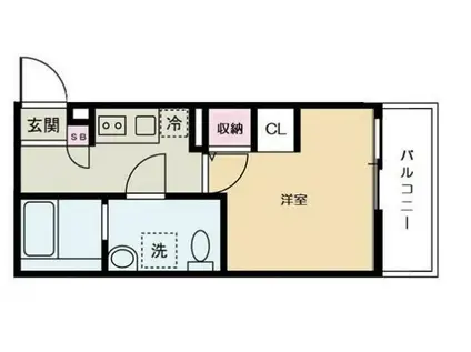 ラヴィーダ東長崎(1K/4階)の間取り写真