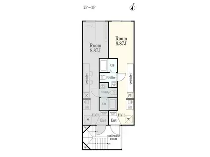 GLICION蓮根(ワンルーム/5階)の間取り写真