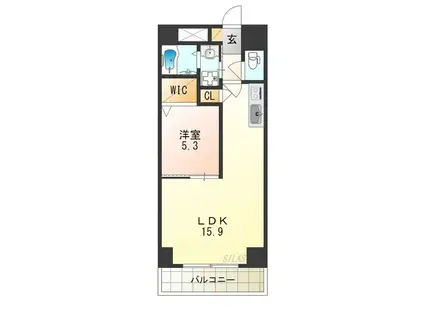 アメティスタ(1LDK/2階)の間取り写真