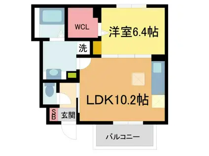 ジョイ カルチュラ(1LDK/1階)の間取り写真