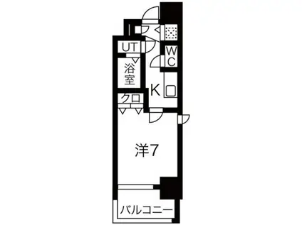 フォーリアライズ南堀江ヴィータ(1K/7階)の間取り写真